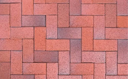 Клинкерная тротуарная брусчатка мозаичная (8 частей) ABC Eisenschmelz-bunt-geflammt, 240*118/60*60*52 мм